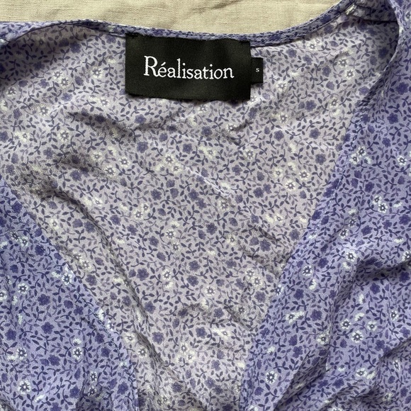 Realisation Purple Wrap Mini Dress S - Picture 3 of 11